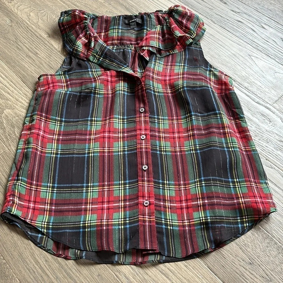 J. Crew Multicolor Plaid Sleeveless Top - Picture 6 of 15